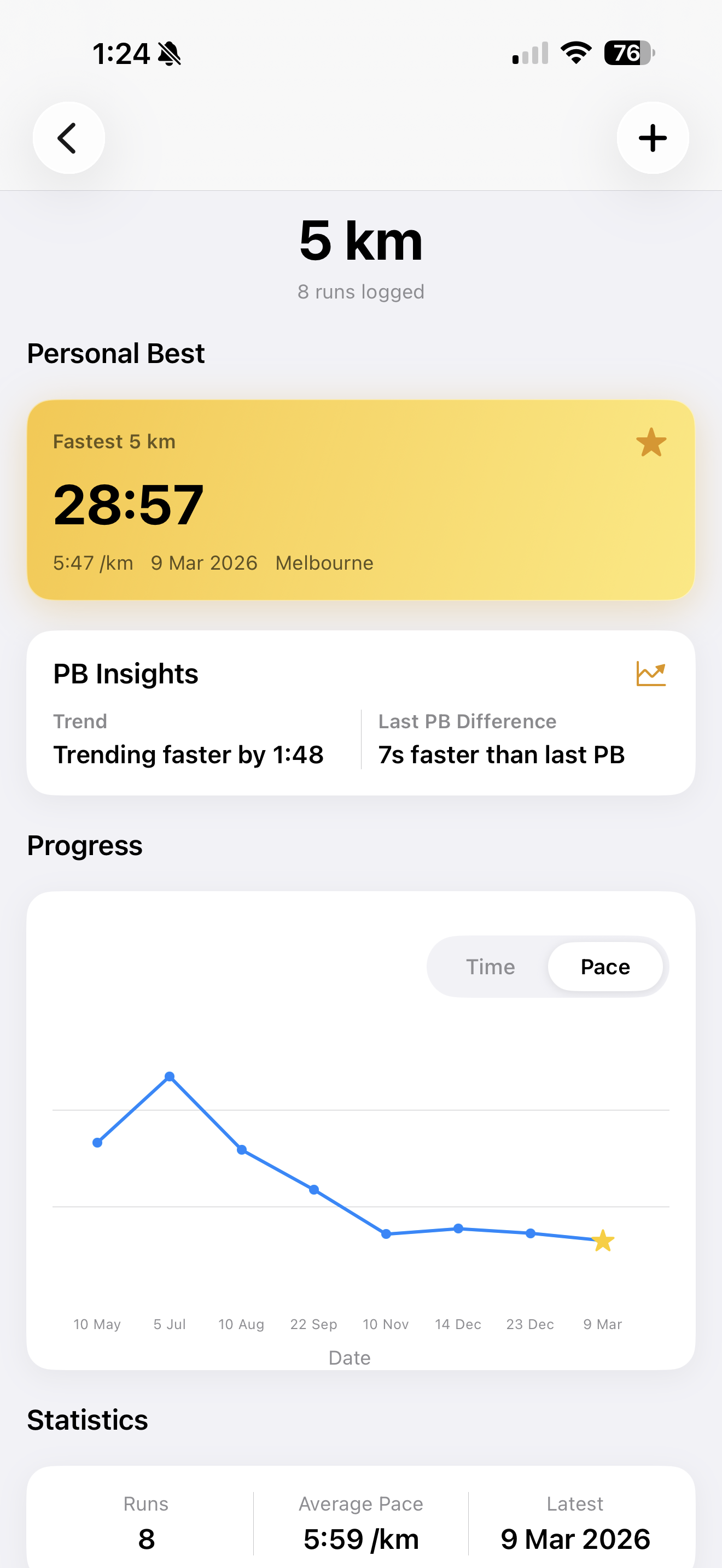 BeatYourBest app screenshot