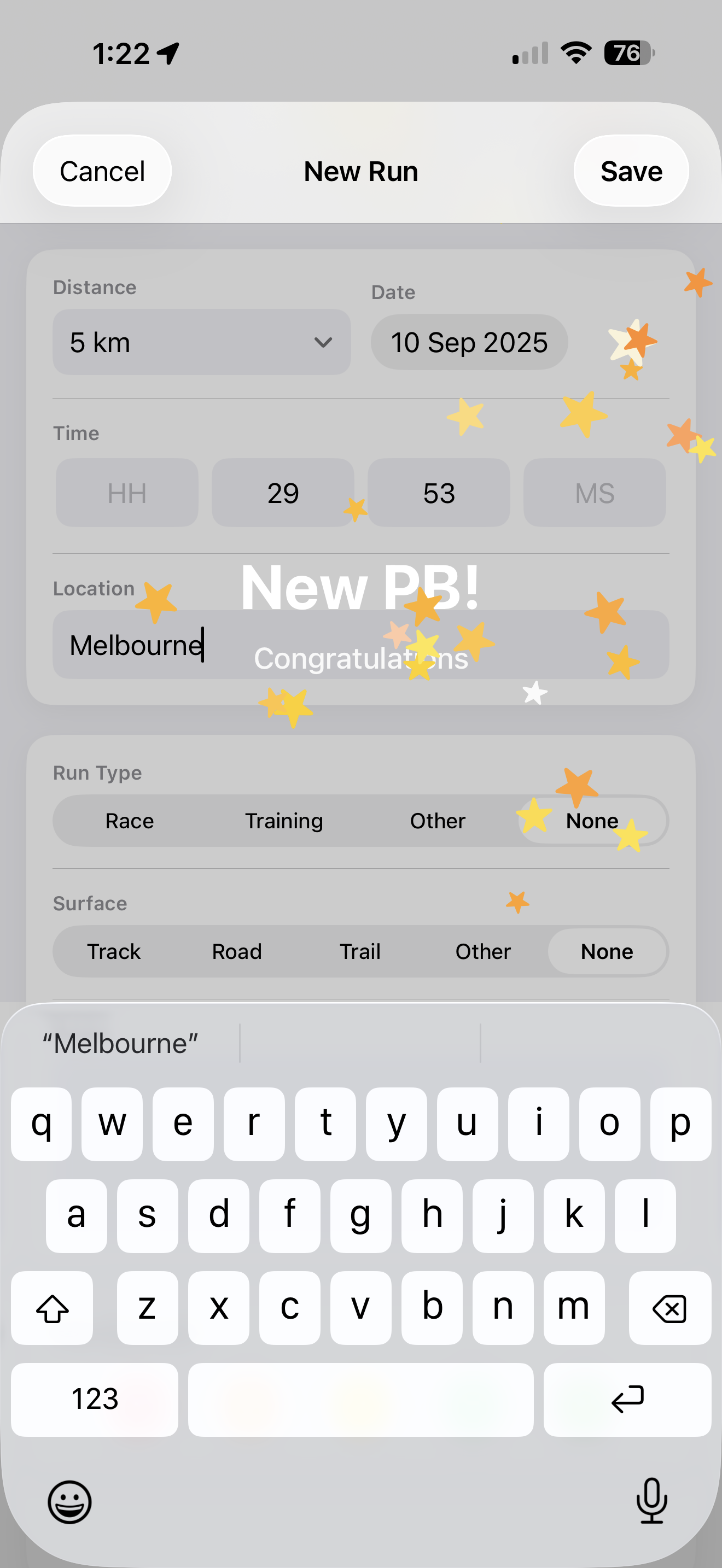 BeatYourBest app screenshot