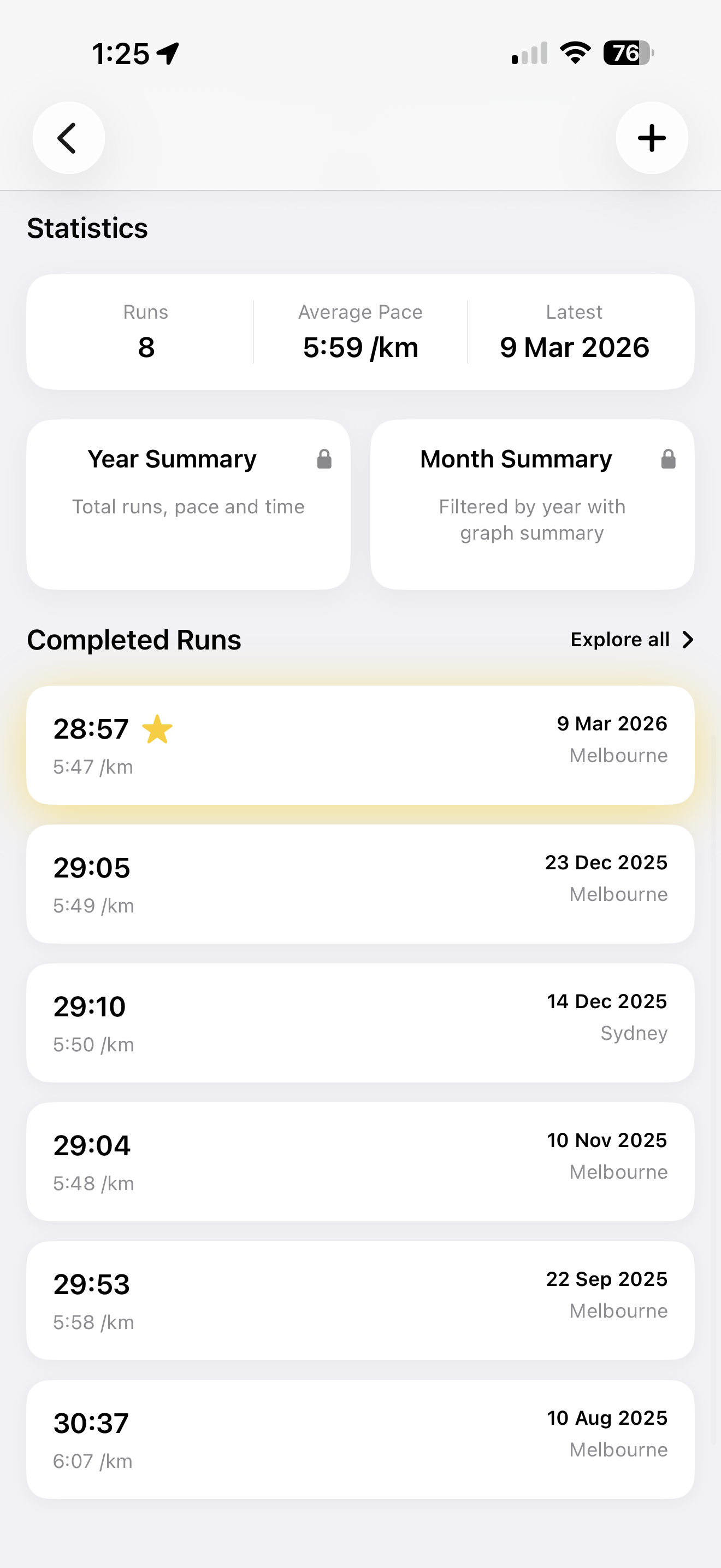 BeatYourBest app screenshot